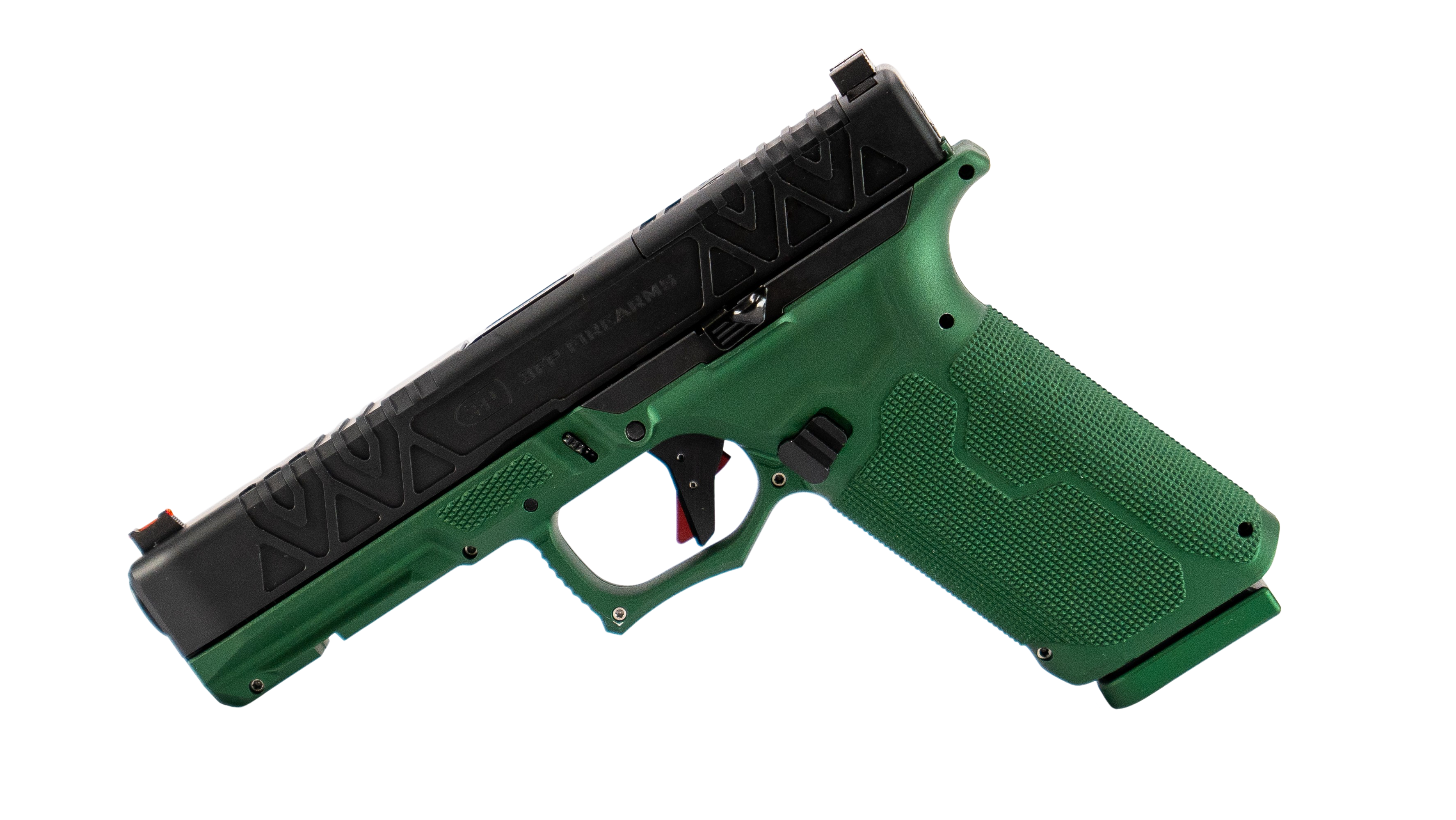METAL-9 LUGER-FULL SIZE-GREEN CNC ALUMINIUM-4,5” BARREL-STANDARD
